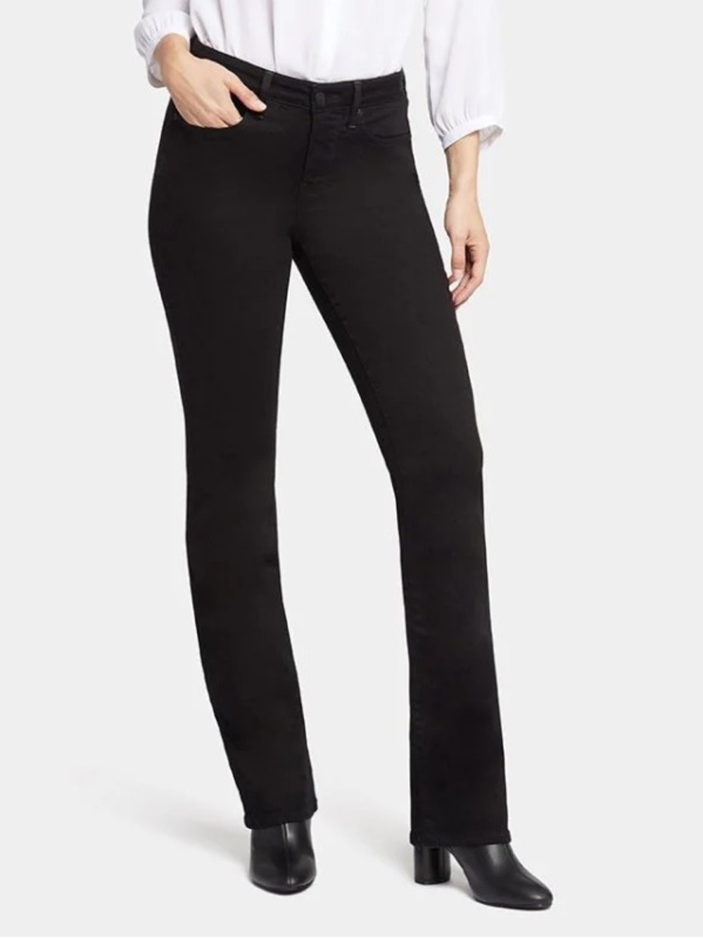 NWT NYDJ Barbara Bootcut Jeans Black Premium Denim Tall Sz 8T